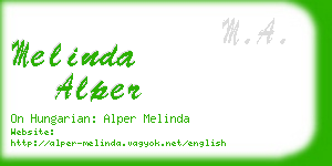 melinda alper business card
